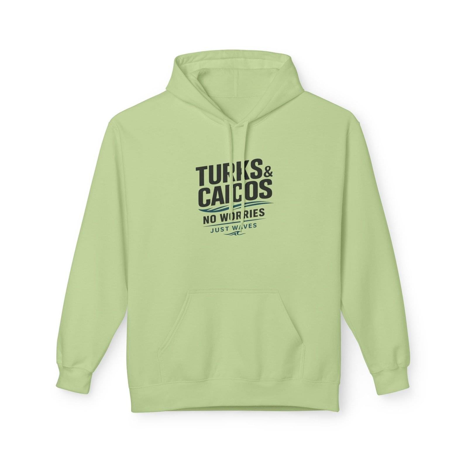 Turks and Caicos green hoodie souvenir beach inspired design